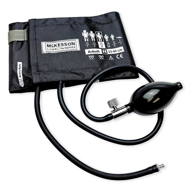 McKesson Lumeon Blood Pressure Bulb and Cuff, Medium Cuff, 23 – 40 cm, Adult (Case of 15)