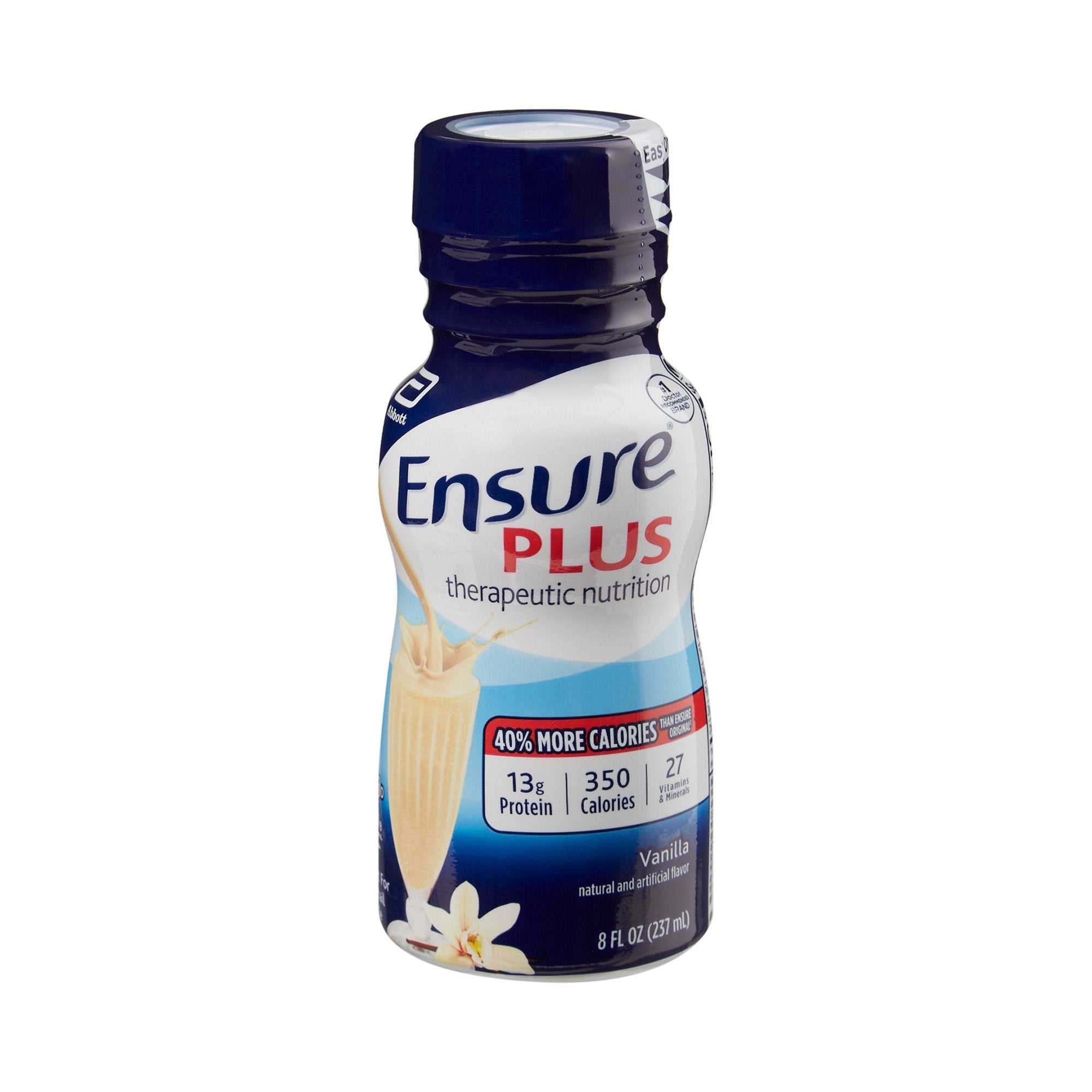 Abbott Nutrition Ensure Plus Therapeutic Nutrition, Vanilla, 8-ounce bottle (24/CS) 