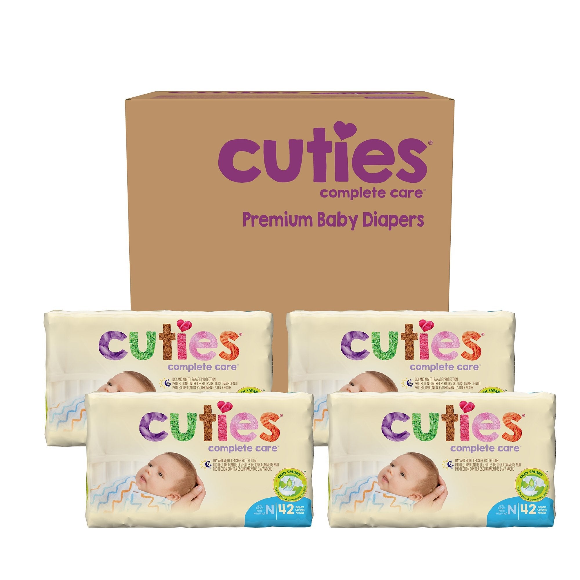 First Quality Products LLC Cuties Premium Diaper, Newborn (4/CS) 