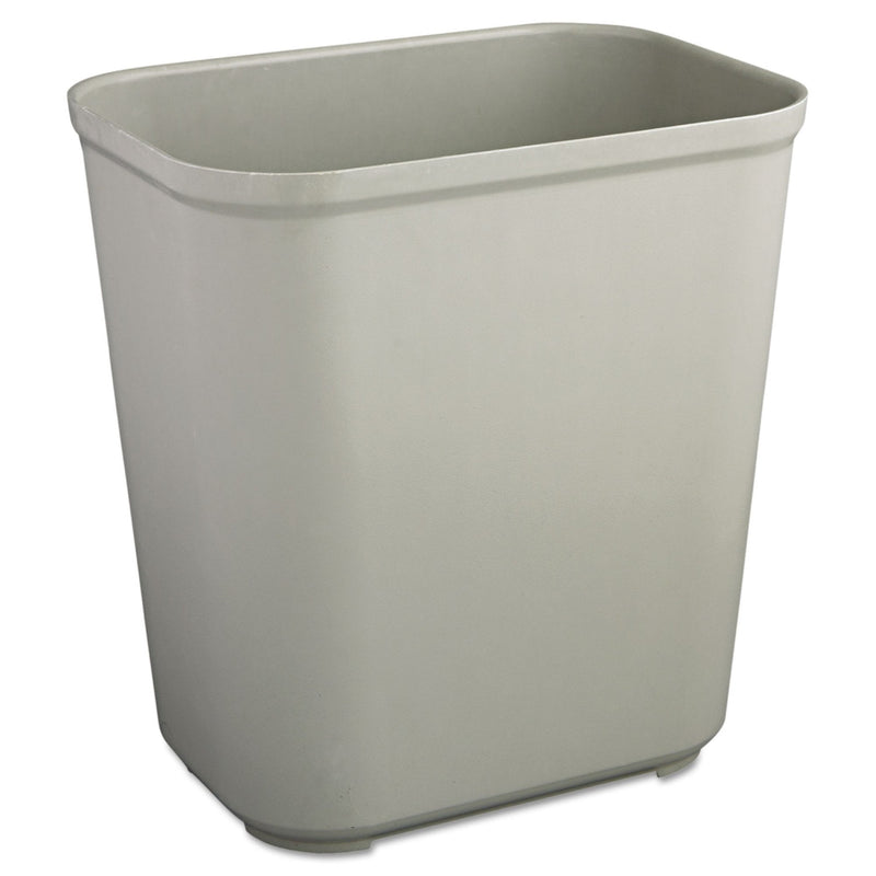 Essendant Co/United Stationers Fire-Resistant Trash Can Rubbermaid 28 Quart / 7 gal. Gray Fiberglass Rectangular 
