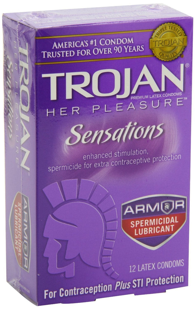 Trojan Her Pleasure Lubricated Latex Condom (Box of 12)