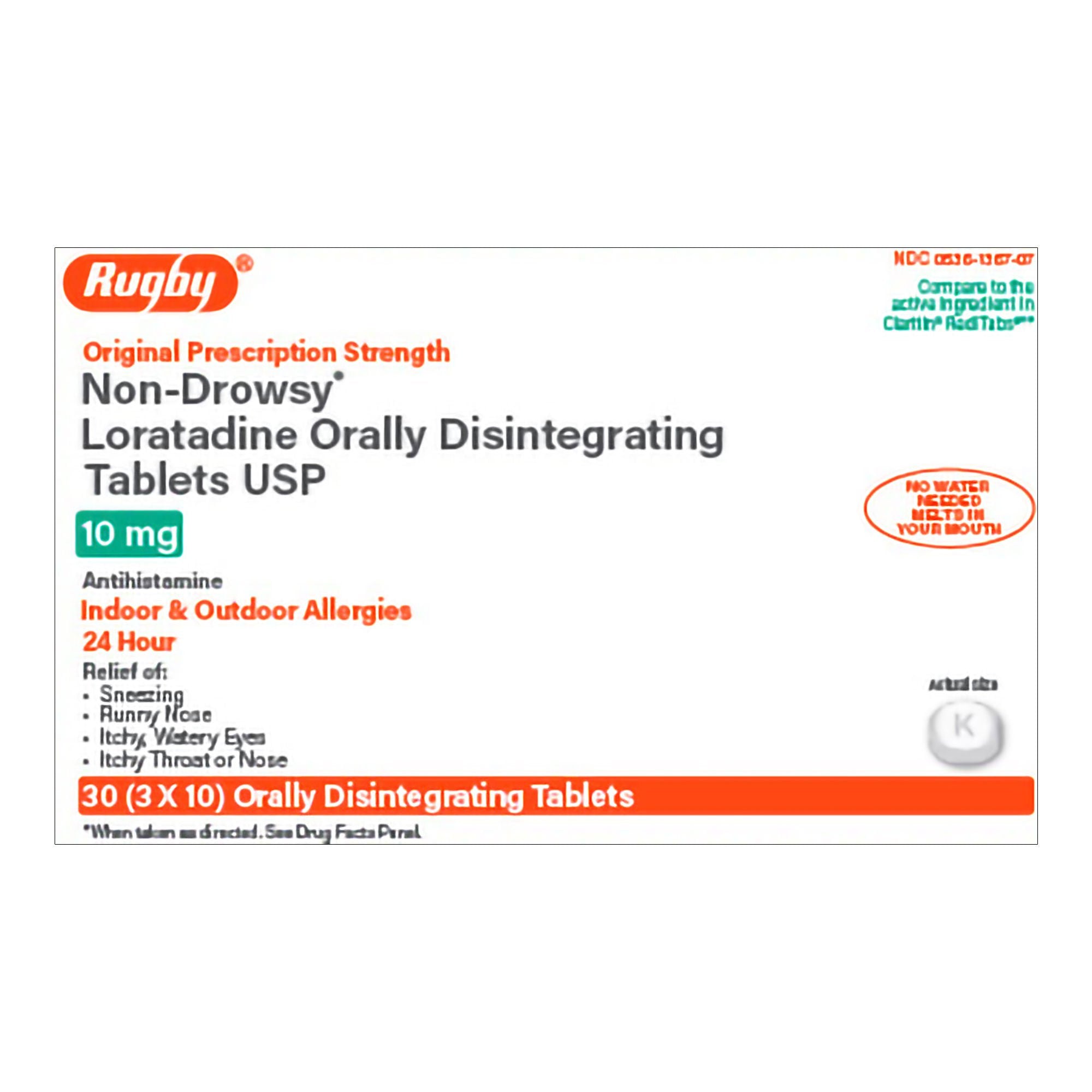 Rugby Loratadine Allergy Relief (Carton of 30) 