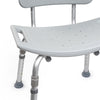 McKesson Removable Back Aluminum Bath Bench, 15.5 – 19.5 Inch, Gray (Case of 4)