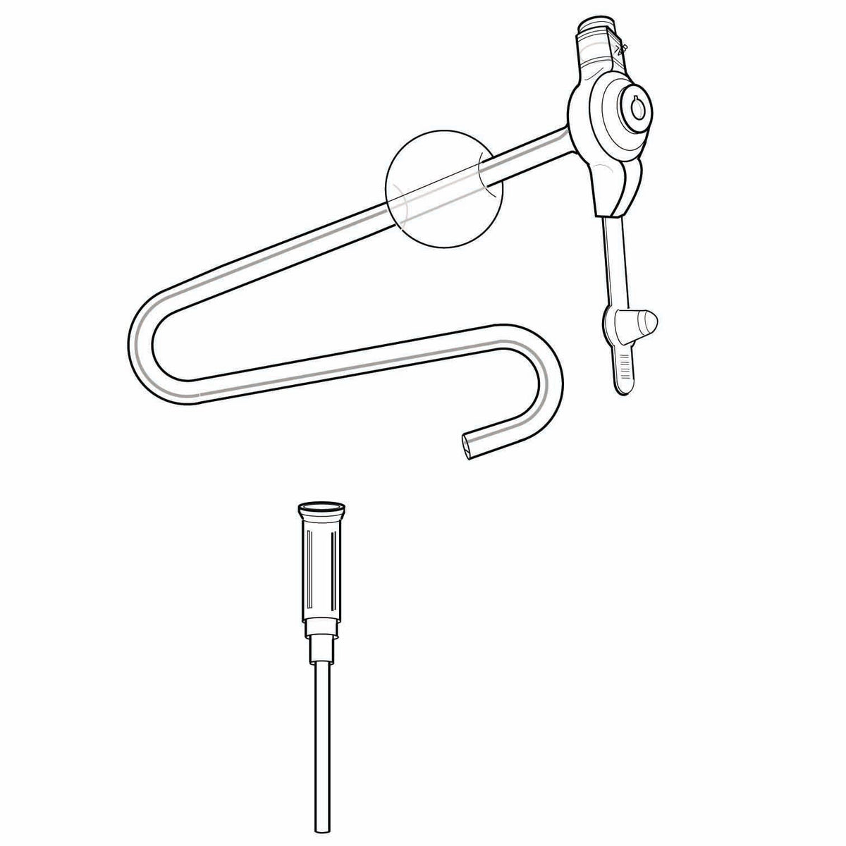 Low-Profile Jejunal Feeding Tube MIC-Key 18 Fr. 2.3 cm Tube Silicone Sterile (Each)
