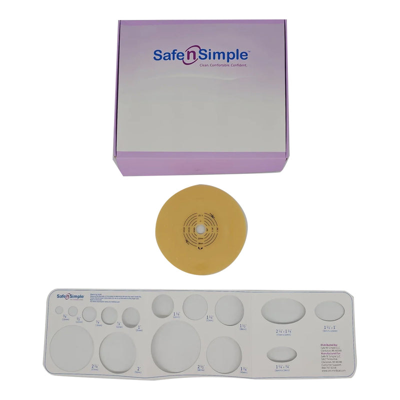 Ostomy Barrier Trim to Fit, Extended Wear Without Tape 57 mm Flange Red Code System Hydrocolloid Up to 1-3/4 Inch Opening 4 X 4 Inch (Case of 40)