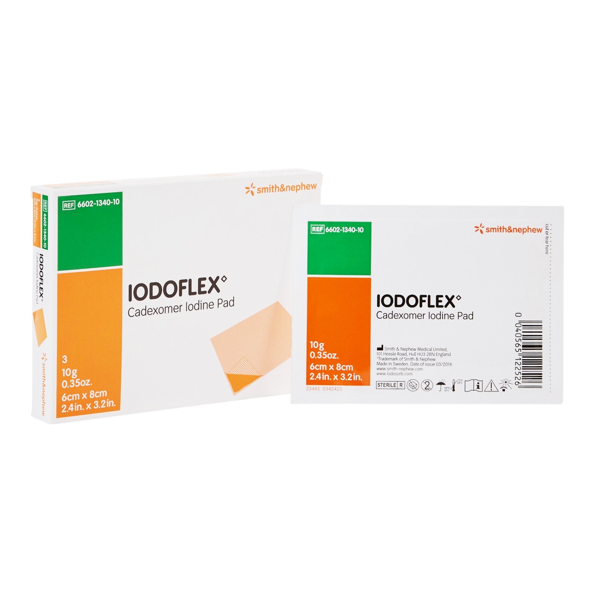 Smith & Nephew Iodosorb / Iodoflex - 0.9% Cadexomer Iodine Gel And Pads 10g 