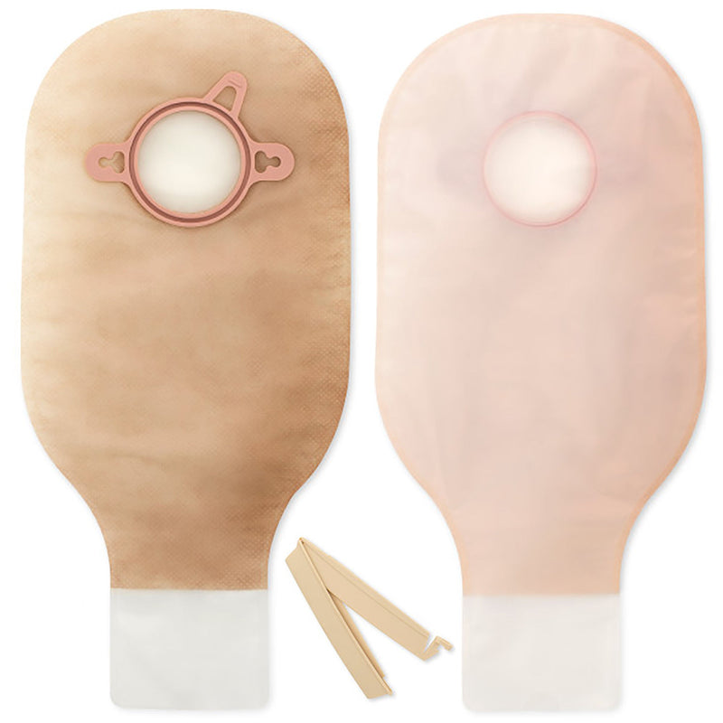 New Image Transparent Colostomy Pouch, Pre-cut to Fit 57 mm Stomas, Red Match (Box of 10)