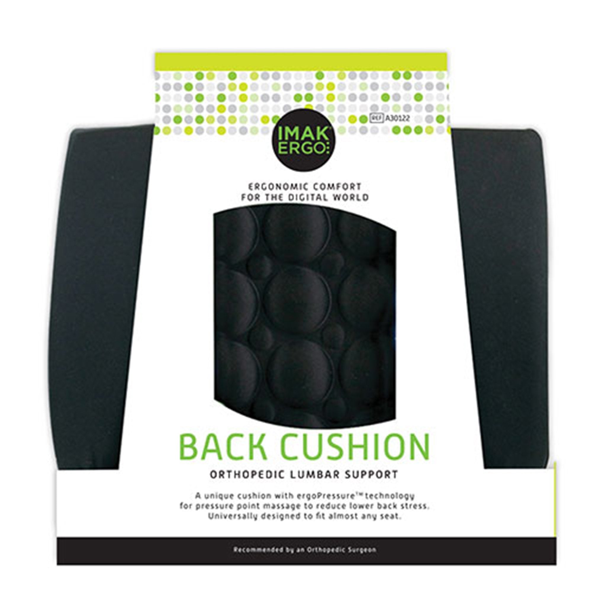 Brownmed IMAK Foam Ergo Lumbar Cushion, 13.5 x 4 x 13.8 Inch 
