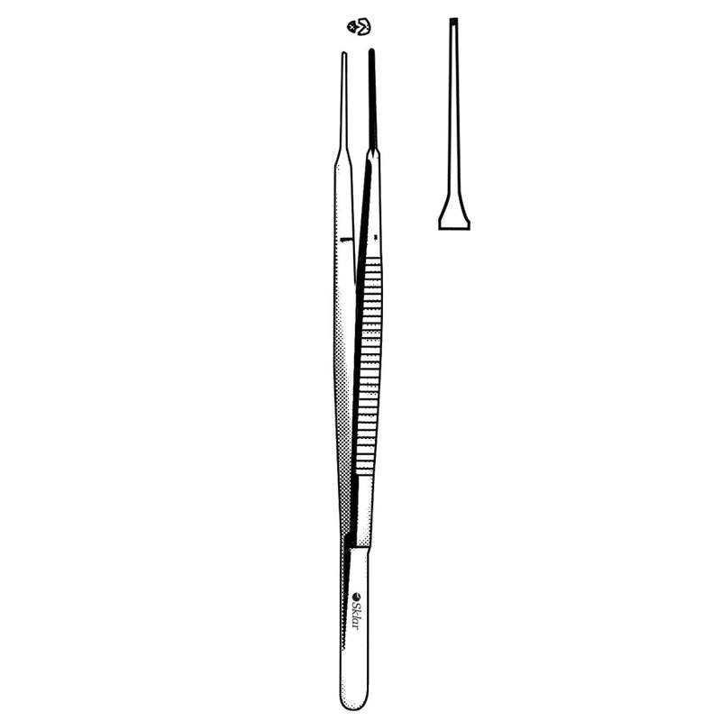 Sklar Gerald Tissue Forceps - 9", Straight, 1x2 Teeth - 47-1191 