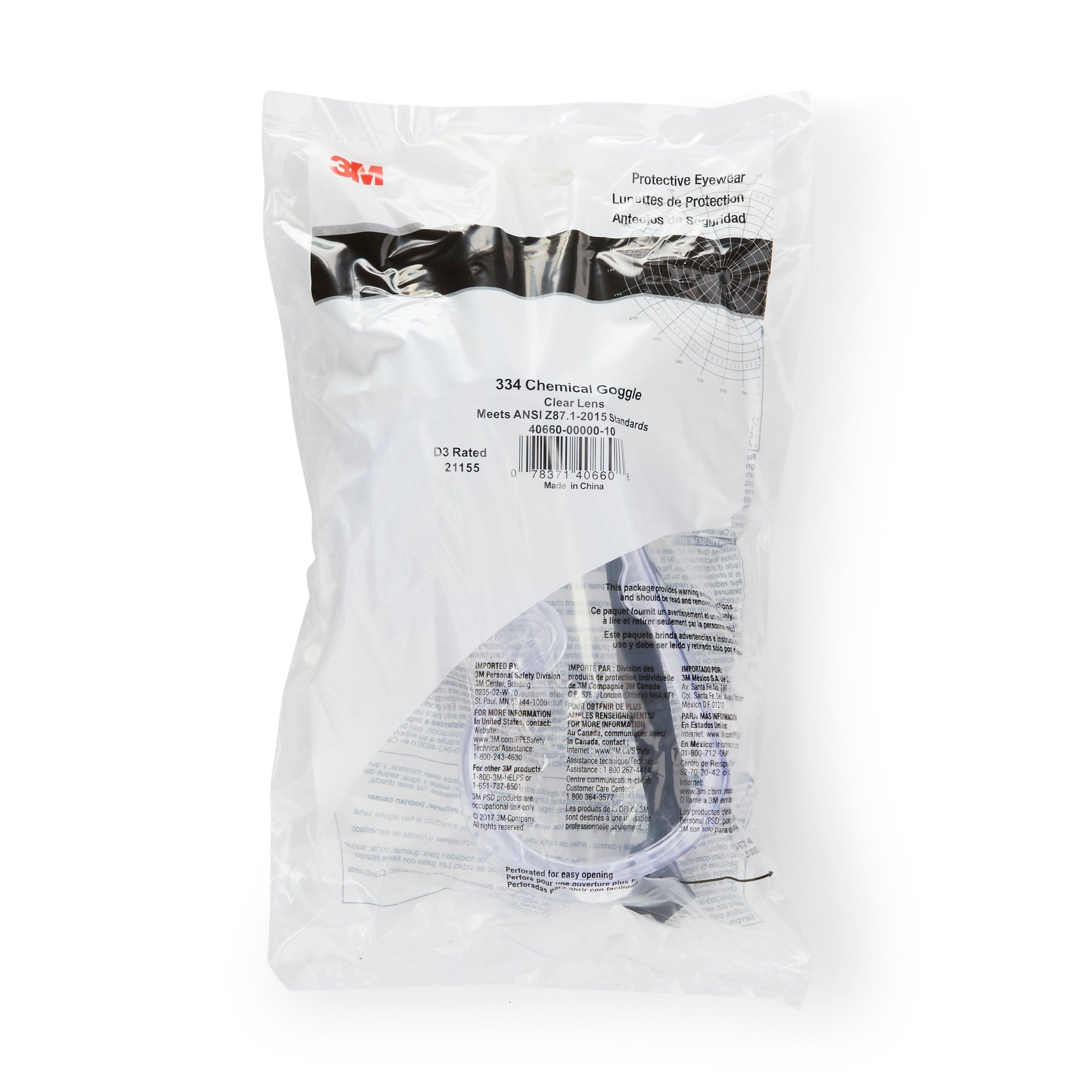 3M Company 3M Chemical Splash Goggles (10/BX) 