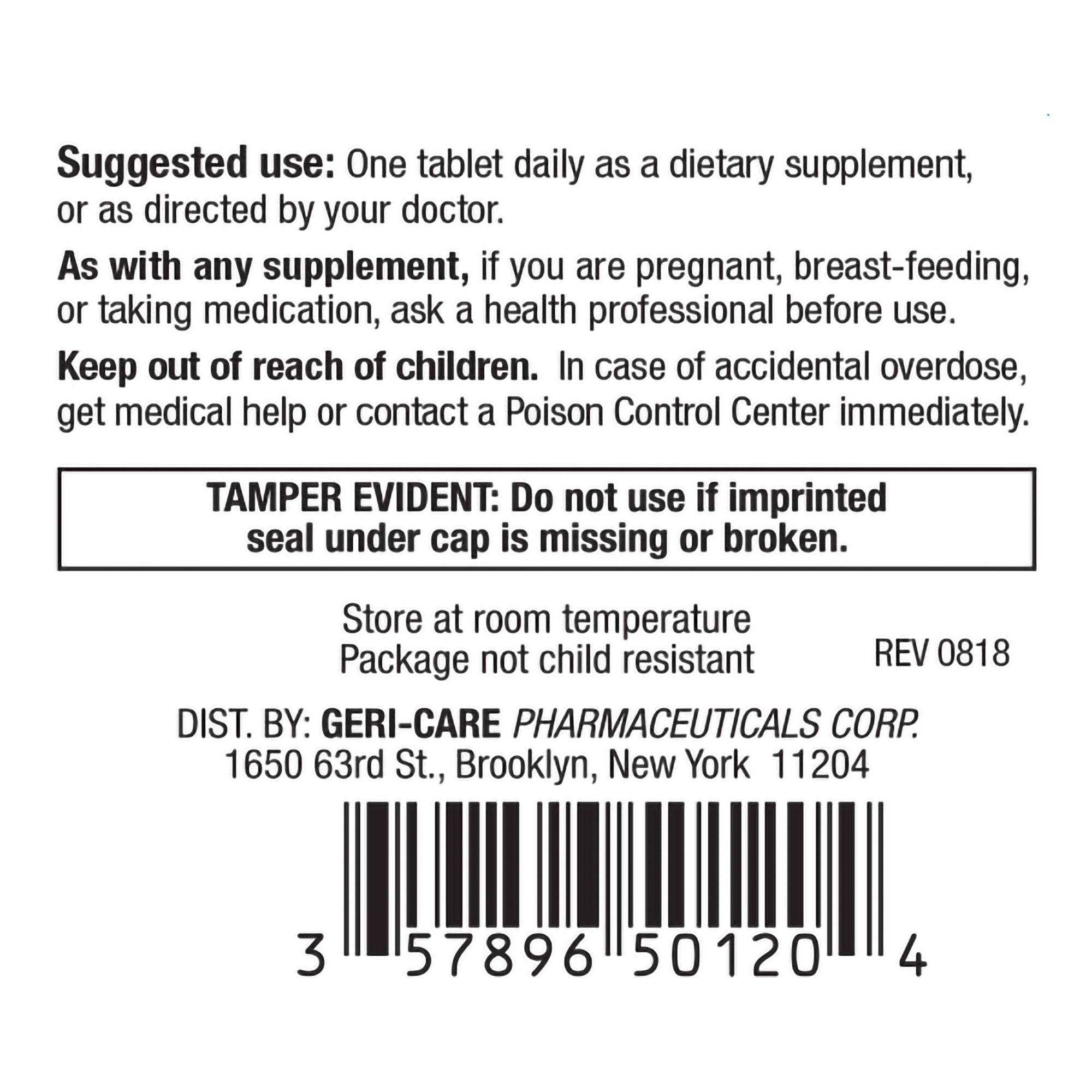 Geri-Care Geri-Care Multivitamin Supplement (12/CS) 