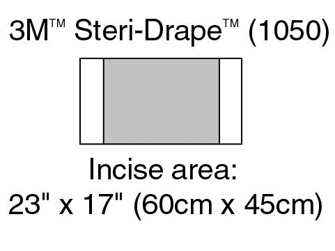 Solventum Corporation 3M Steri-Drape Sterile Large Incise Surgical Drape, 17 x 23 Inch (40/CS) 