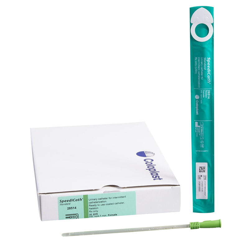 Urethral Catheter SpeediCath Straight Tip Hydrophilic Coated Polyurethane 14 Fr. 6 Inch Length 