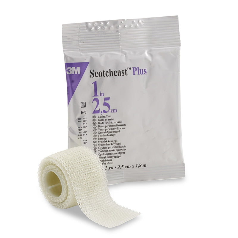 Solventum Corporation 3M Scotchcast Plus Cast Tape, White, 1 Inch x 2 Yard (10/BX) 