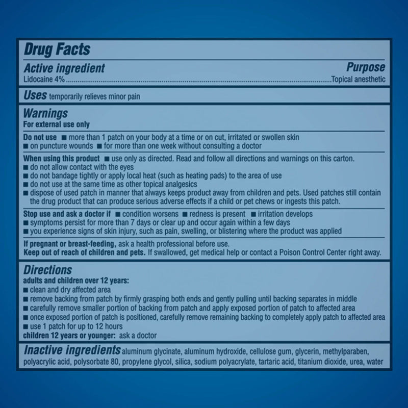 Aspercreme Lidocaine Pain Relief Patches XL (Box of 3)