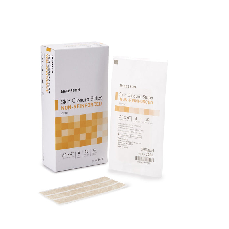 McKesson Brand McKesson Nonreinforced Skin Closure Strip, 1/2 x 4 in. (200/CS) 