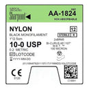 SUTURE BLACL MONO NYLON 10-01/2.5CM NDL 2BRM5 12/BX