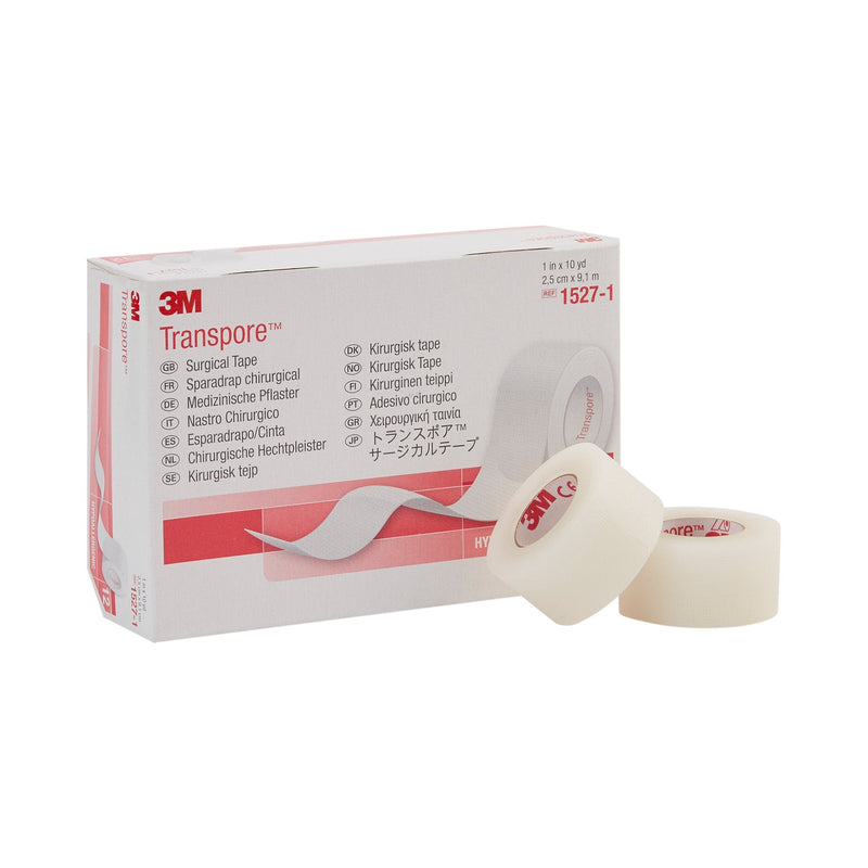 Solventum Corporation 3M Transpore Plastic Medical Tape, 1 Inch x 10 Yard, Transparent (120/CS) 