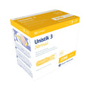 Unistik 3 Normal Safety Lancet, 23 Gauge, 1.8 mm Depth (Box of 50) 