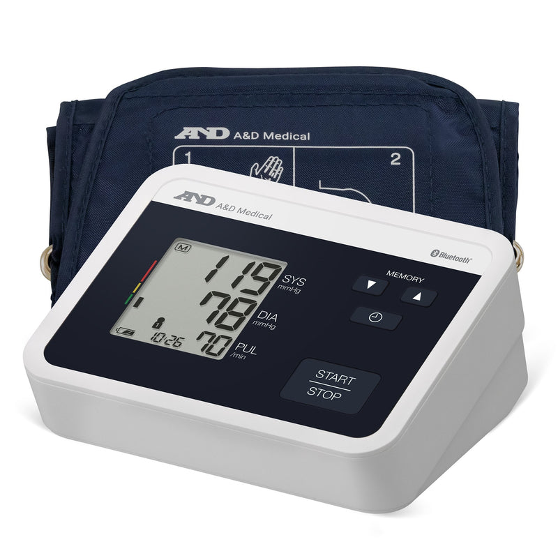 A&D Engineering Home Automatic Digital Blood Pressure Monitor AND Wide Cuff Arm Nylon Cuff 22 to 42 cm Desk Model 