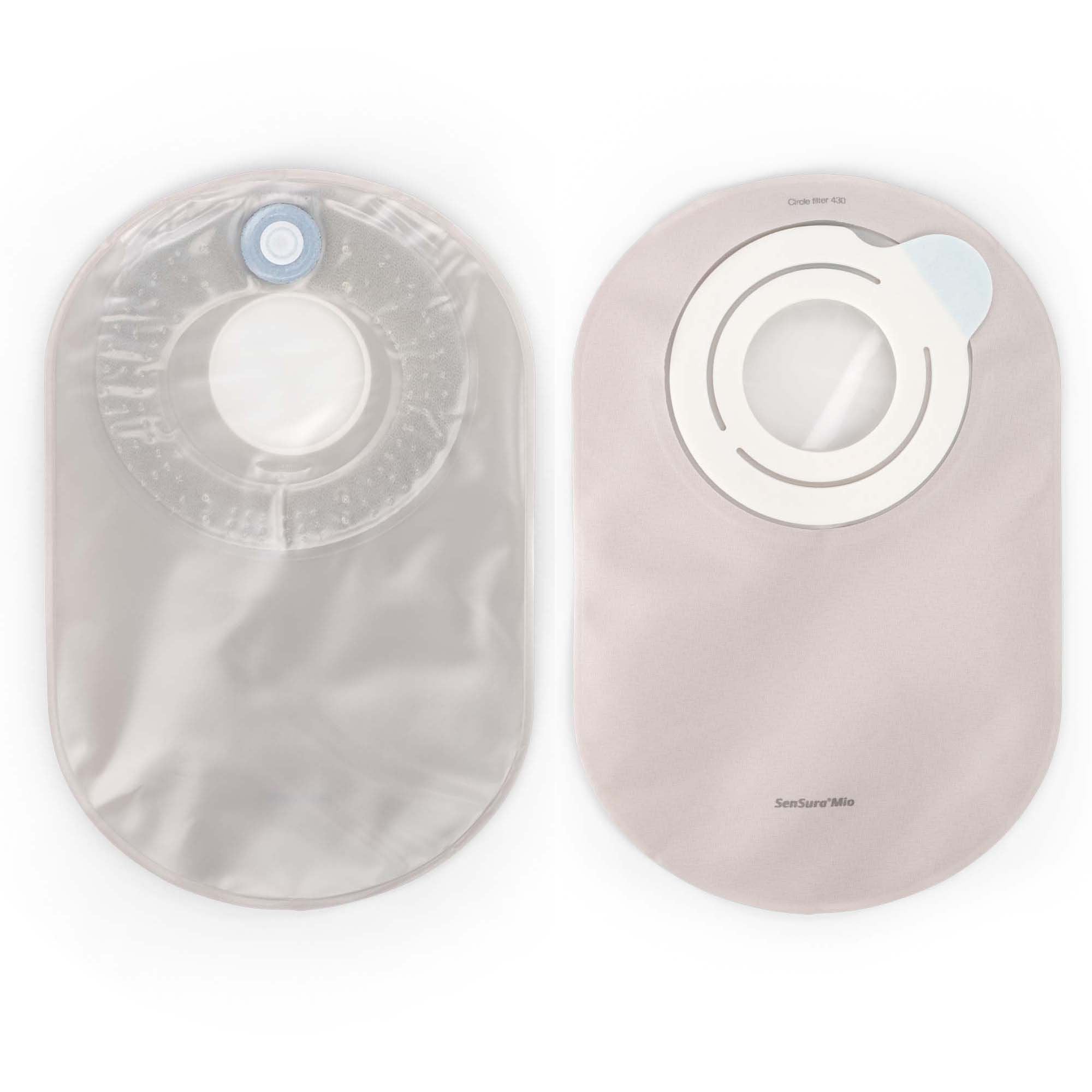Coloplast SenSura Mio Flex Two-Piece Transparent Ostomy Pouch, Green Match (30/BX) 