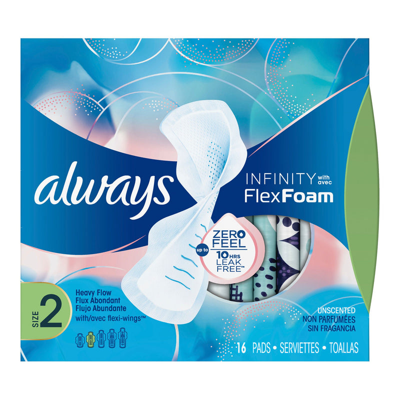 Always Infinity Super Pads with Wings, Size 2 (Case of 192)