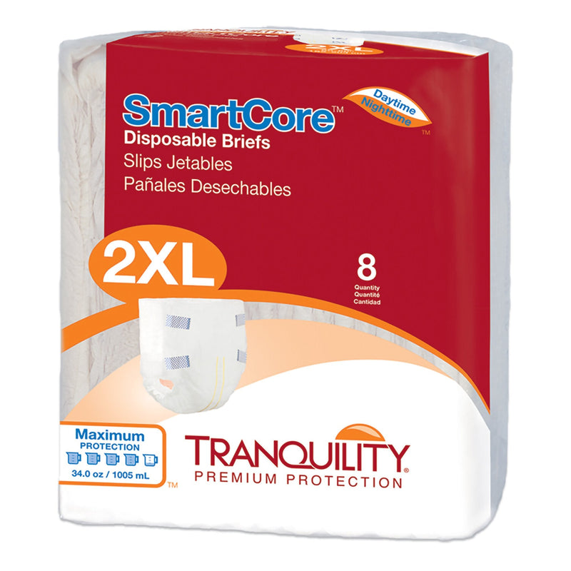 Principle Business Enterprises Tranquility SmartCore Maximum Protection Incontinence Brief, Extra Extra Large (32/CS) 