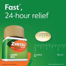 Allergy Relief Zyrtec 10 mg Strength Liqui-Gel 40 per Bottle