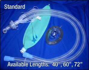 Anesthesia Breathing Circuit Vital Signs Expandable Tube 90 Inch Tube Dual Limb Adult 3 Liter Bag Single Patient Use 