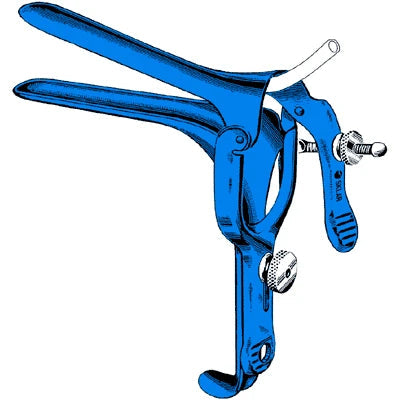 Sklar Blue Electrosurgical Pederson Vaginal Speculum - Medium, with Loops - 91-5034 