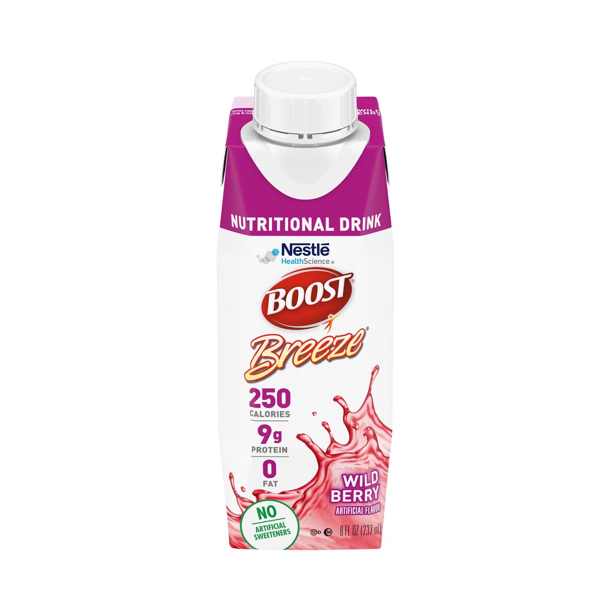 Boost Breeze Wild Berry Nutritional Drink, 8-ounce Carton (Case of 24)