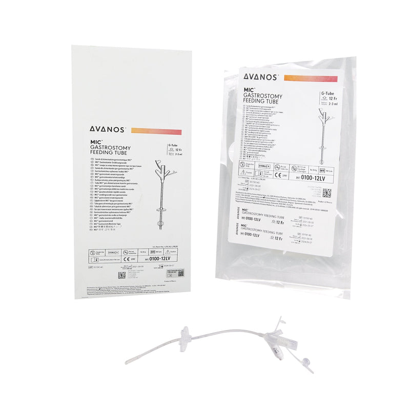 Gastrostomy Feeding Tube MIC 12 Fr. Silicone Sterile 