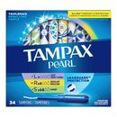 Tampax Pearl Tampons Light/Regular/Super Absorbency Unscented (Box of 34)