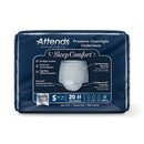 Attends Sleep Comfort Premium Overnight Underwear, Small, 20 – 34 Inches (Case of 80)
