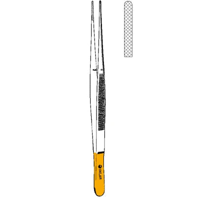 Sklar TC Potts-Smith Dressing Forceps - 9-1/2", Straight, Serrated - 51-4395 