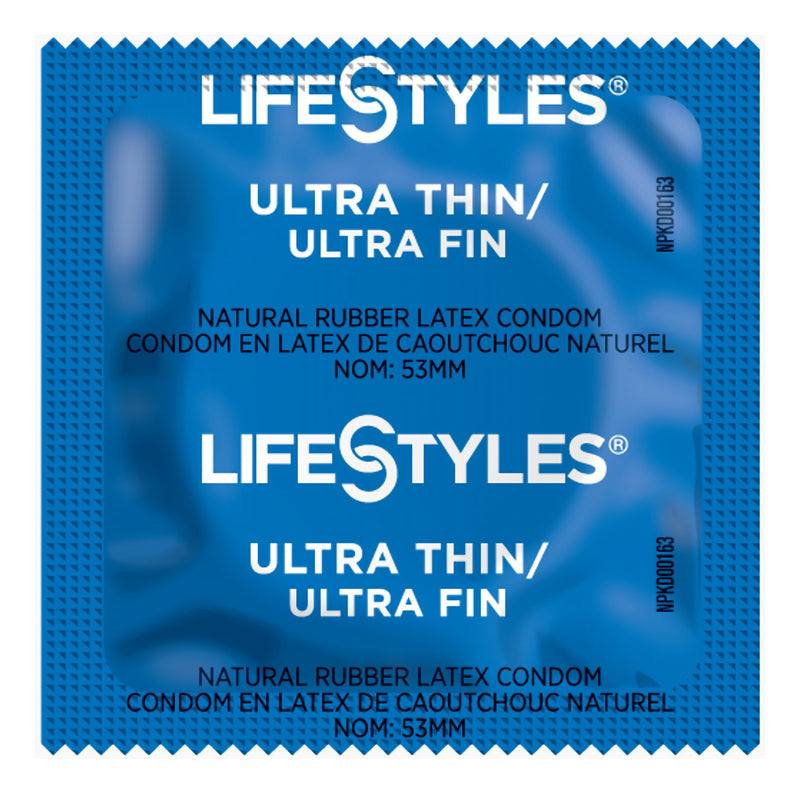 Lifestyles Ultra Thin Lubricated Latex Condom (Case of 1008)