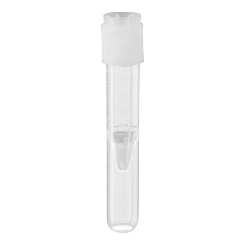 Sarstedt Test Tube Plain 2.5 mL Screw Cap Polypropylene Tube (1000/CS) 