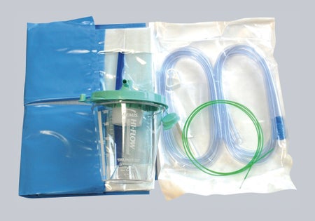 BR Surgical MAJOR Hysteroscopy Procedure Kit, (5) per box, consisting of hysteroscopy tubing, OB drape w/pouch, endoscopic cleaning brush and 800cc fluid canister 