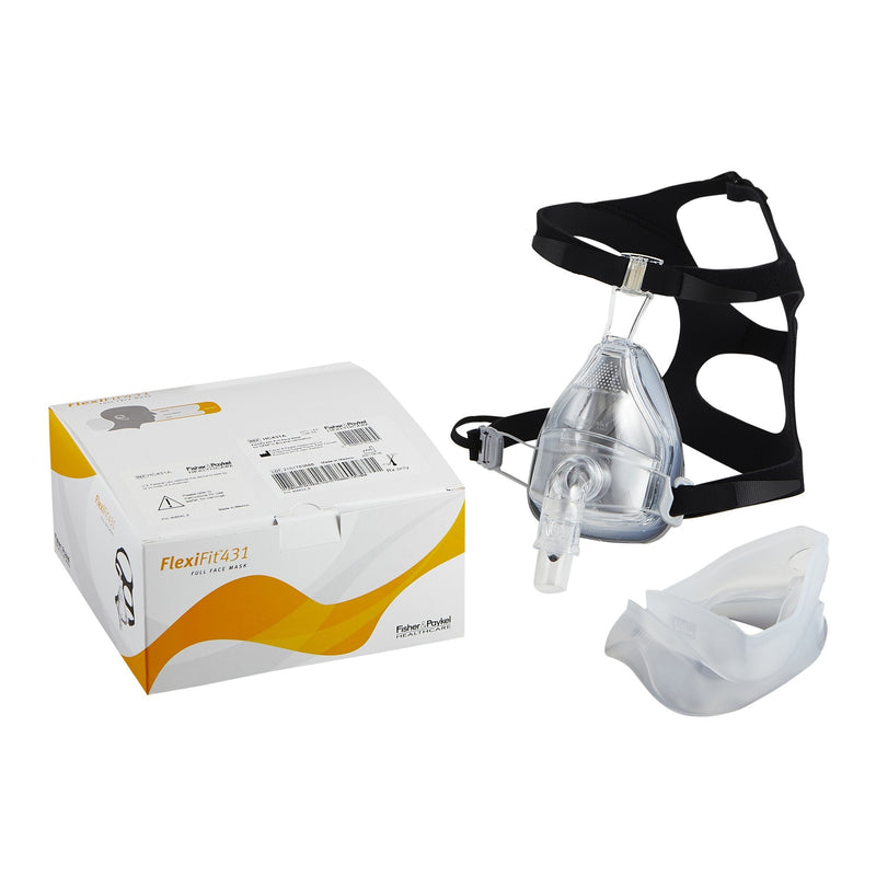 CPAP Mask Kit CPAP Starter Kit FlexiFit 431 Full Face Style Small / Medium / Large Cushions 