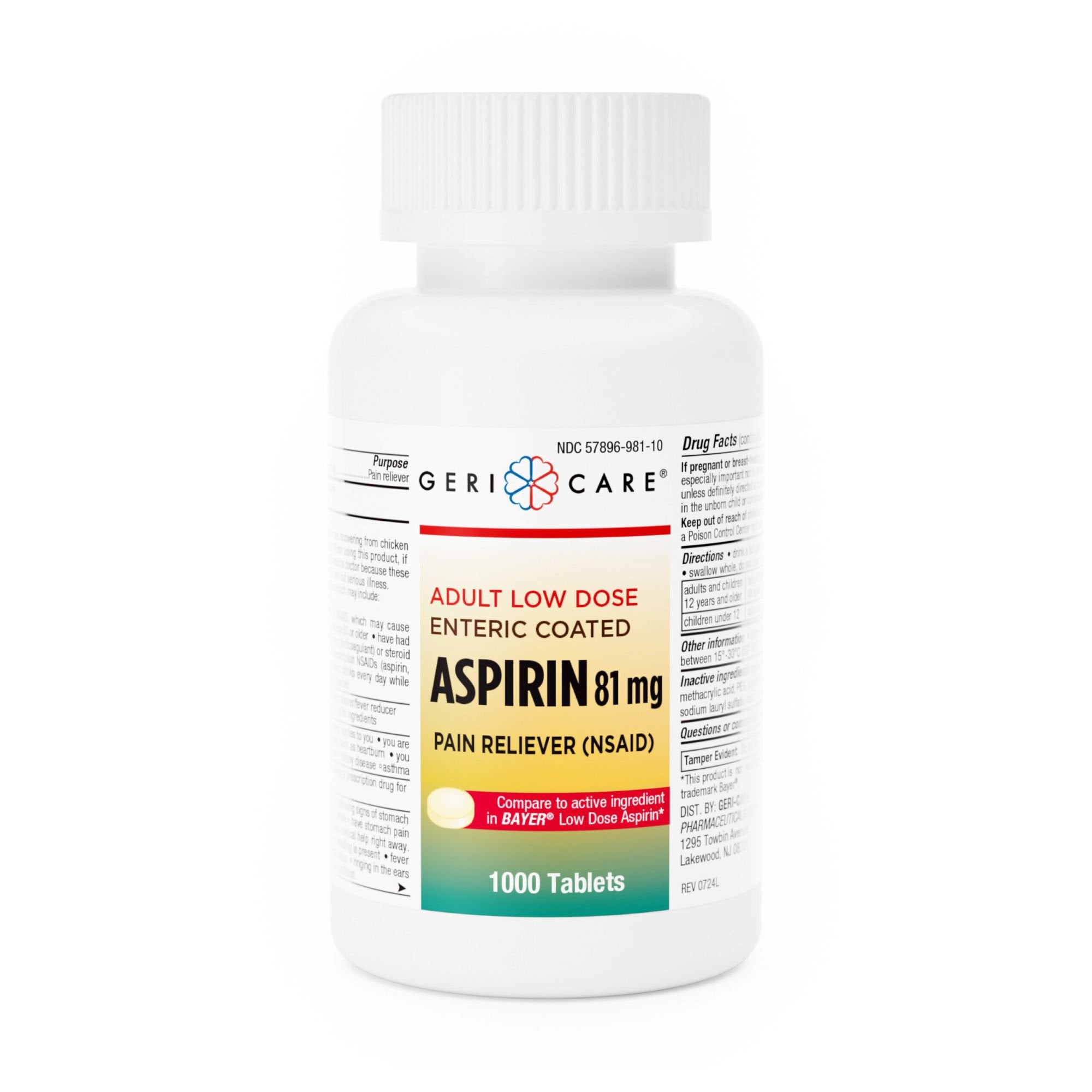 Geri-Care Geri-Care Low Dose Aspirin (12/CS) 