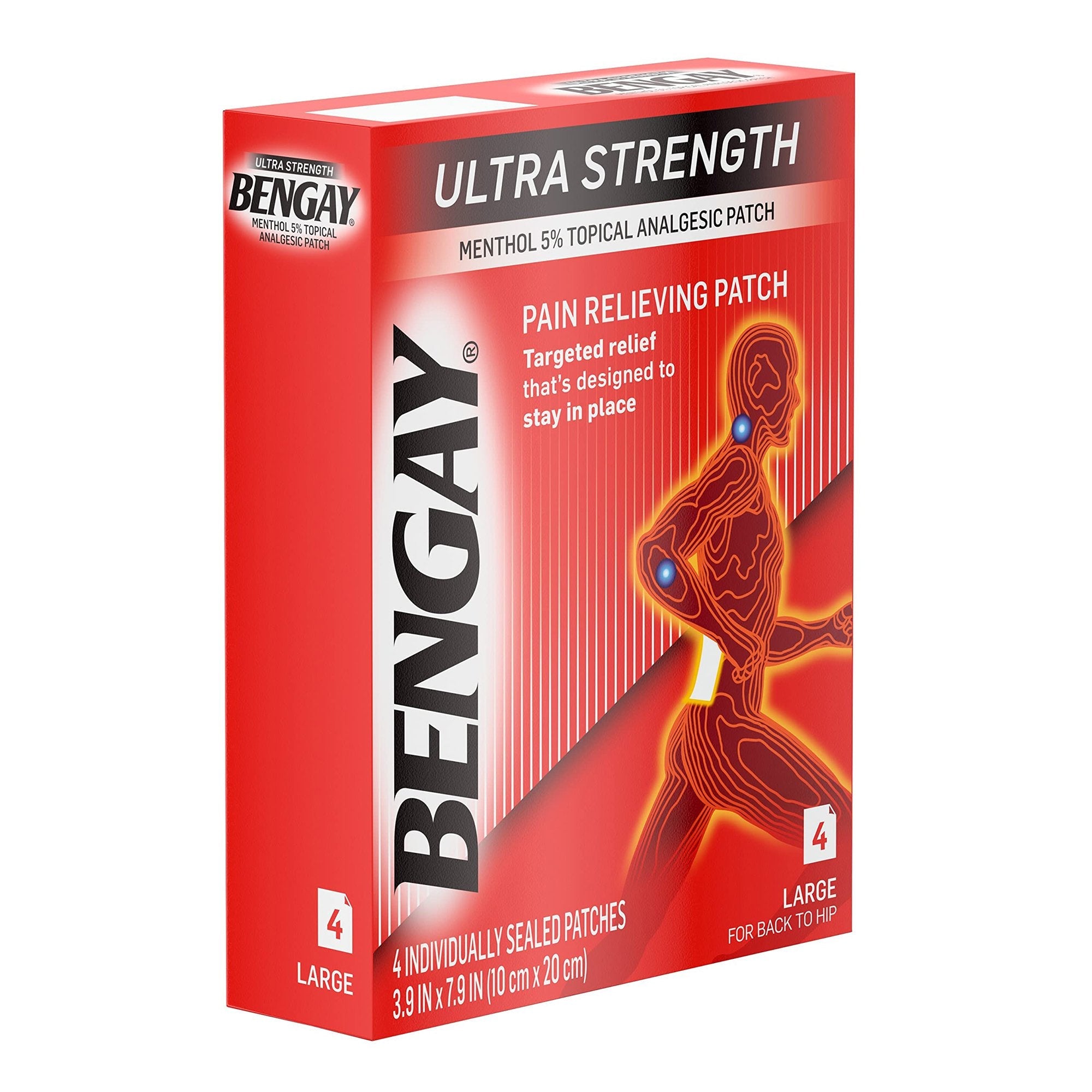 Kenvue Brands LLC Bengay Pain Relieving Patch Ultra Strength, Large Size (36/CS) 