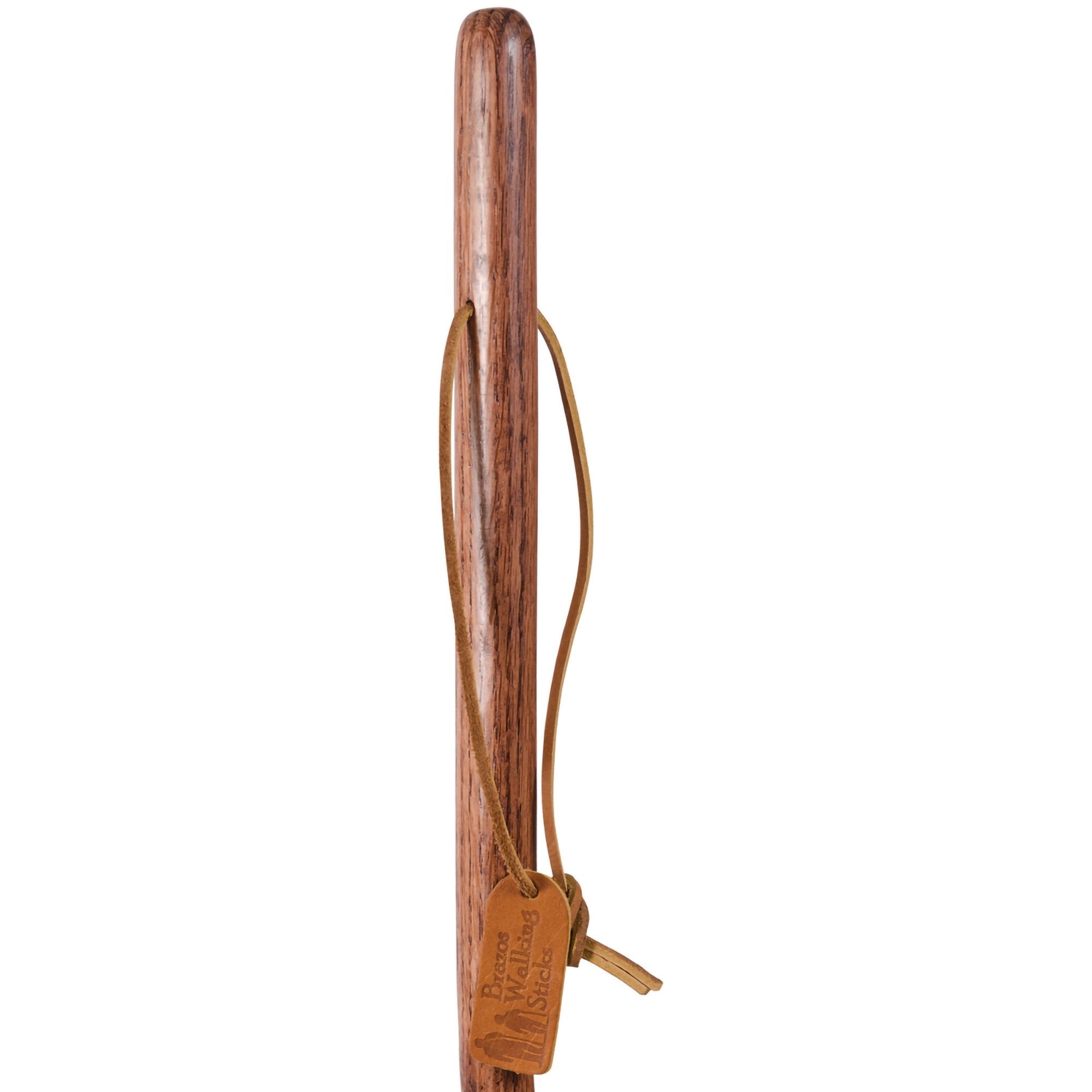 Mabis Healthcare Brazos Twisted Oak Backpacker Handcrafted Walking Stick, 48-Inch Height, Red 