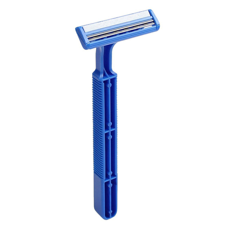 Personal Razor with Lubricating Strip Single Edge Twin Blade NonSterile Disposable 