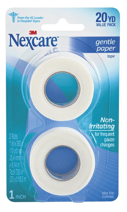 3M Company 3M Nexcare Paper Medical Tape, 1 Inch x 10 Yard, White (48/BX) 