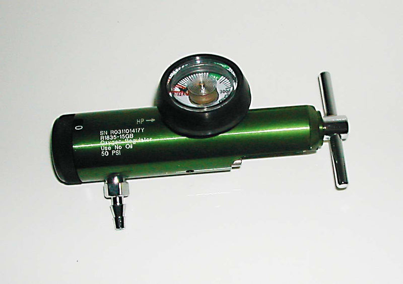 Oxygen Regulator Click Style 0 - 15 LPM Barb Outlet CGA-870 (Each)