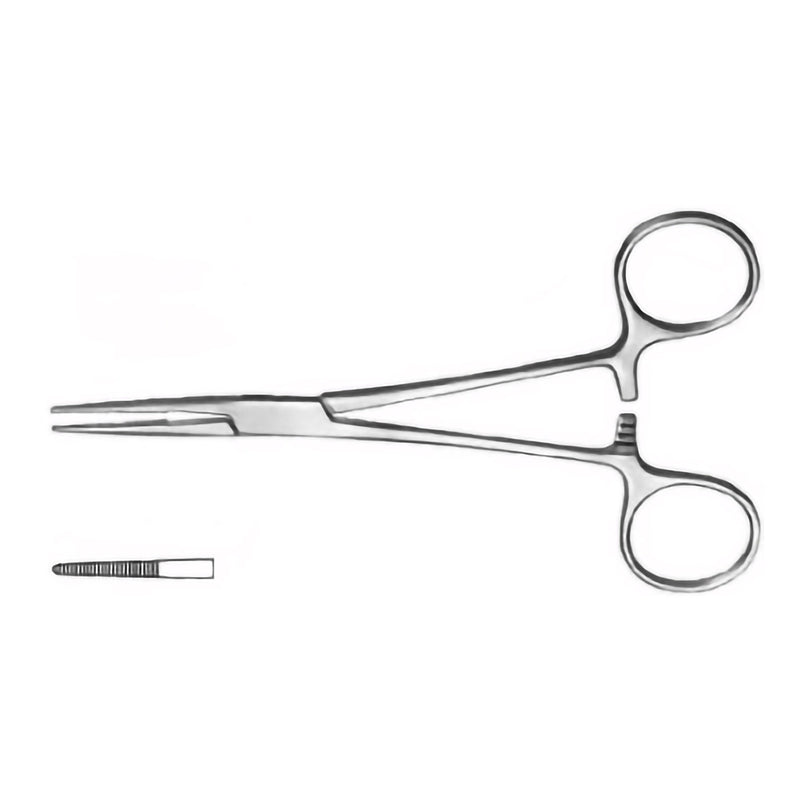 Hemostatic Forceps Kelly 5-1/2 Inch Length Floor / Office Grade Stainless Steel NonLocking Thumb Handle Straight (Each)