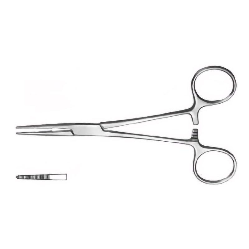 Hemostatic Forceps Kelly 5-1/2 Inch Length Floor / Office Grade Stainless Steel NonLocking Thumb Handle Straight (Each)