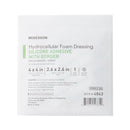 McKesson Brand McKesson Silicone Adhesive with Border Silicone Foam Dressing, 4 x 4 Inch (200/CS) 