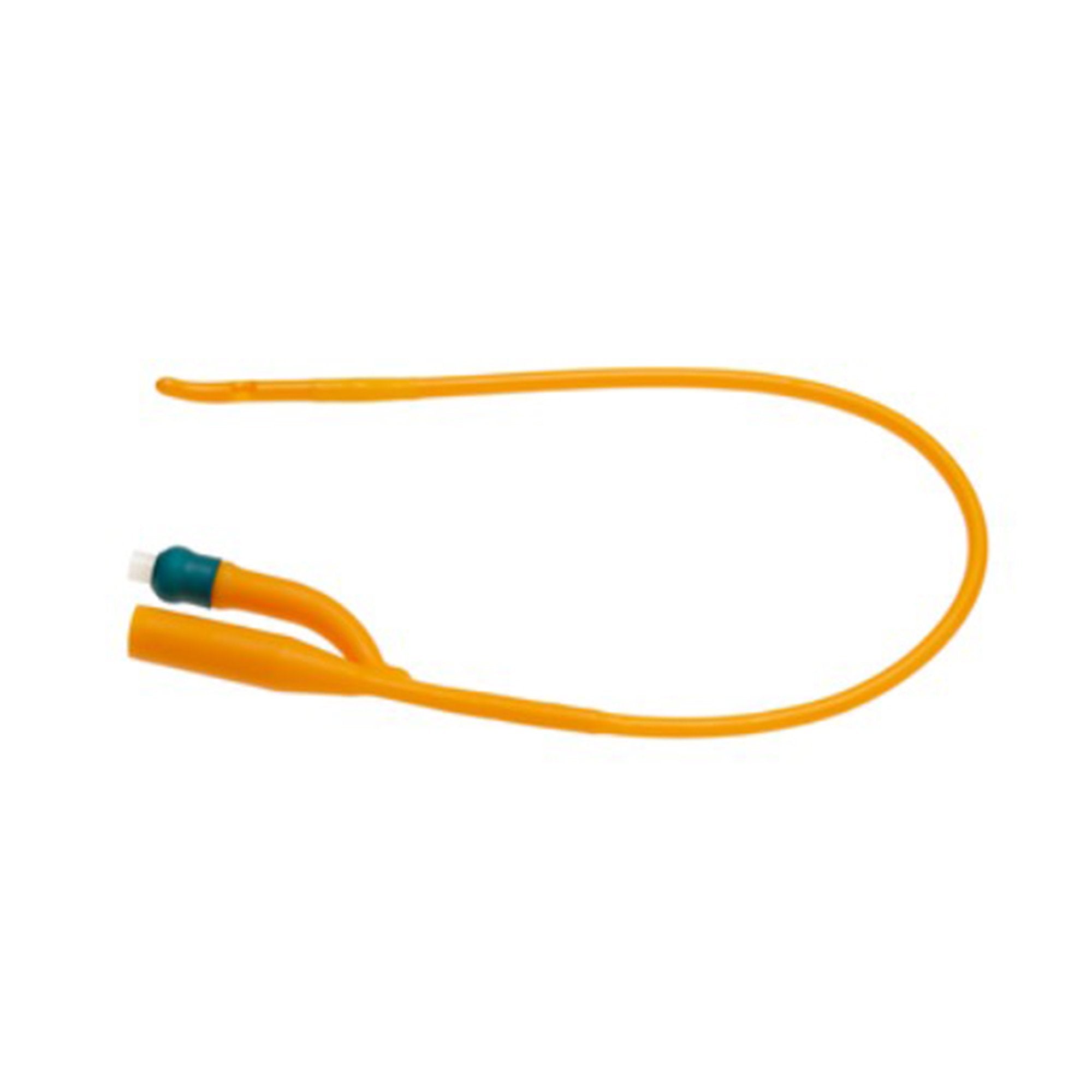 Foley Catheter Rusch PureGold 2-Way / Tiemann / One Eye Coude Tip 30 cc Balloon 20 Fr. PTFE (Teflon) Coated Latex 