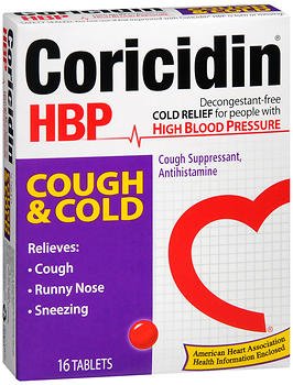 Coricidin HBP Cough & Cold Tablets (Carton of 16)